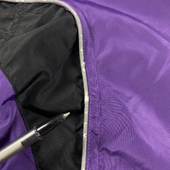 University of Western Ontario Mustangs Windbreaker Jacket Mens 2XL Purple XXL - Picture 4 of 10